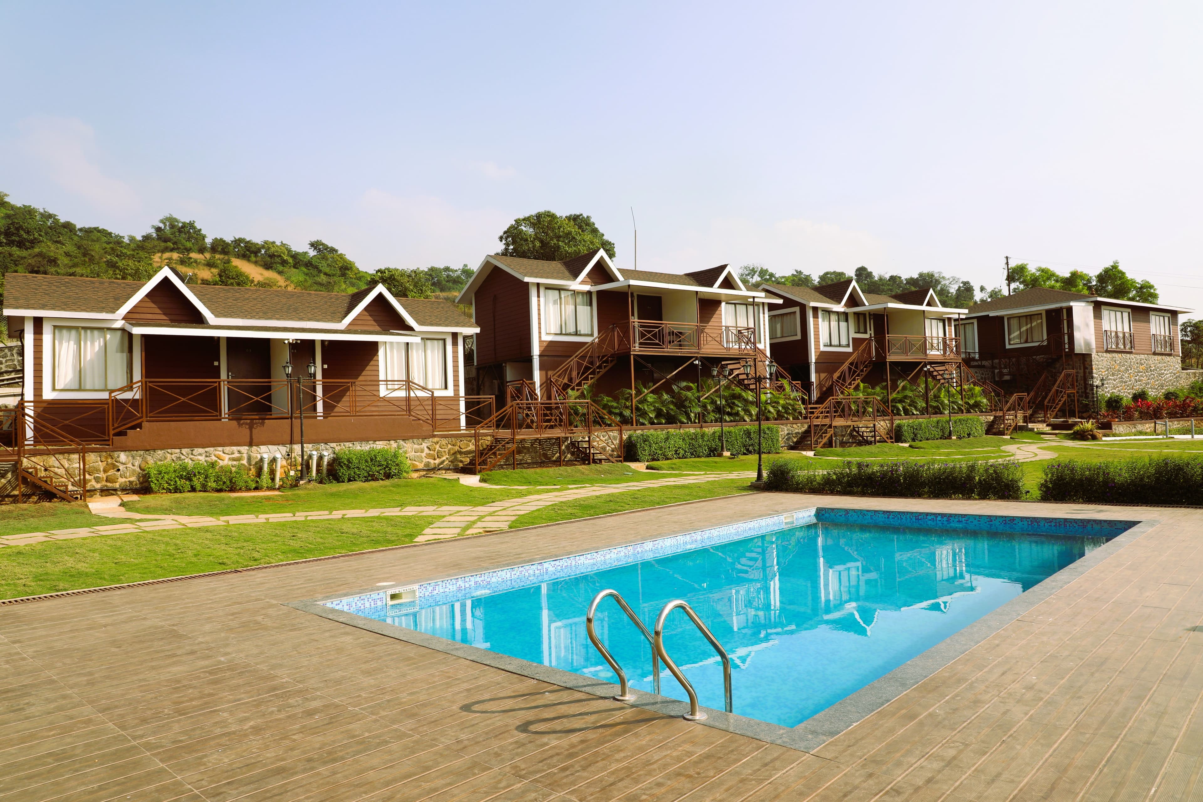 Deccan Resort secluded stone villas and infinity pool in the Western Ghats